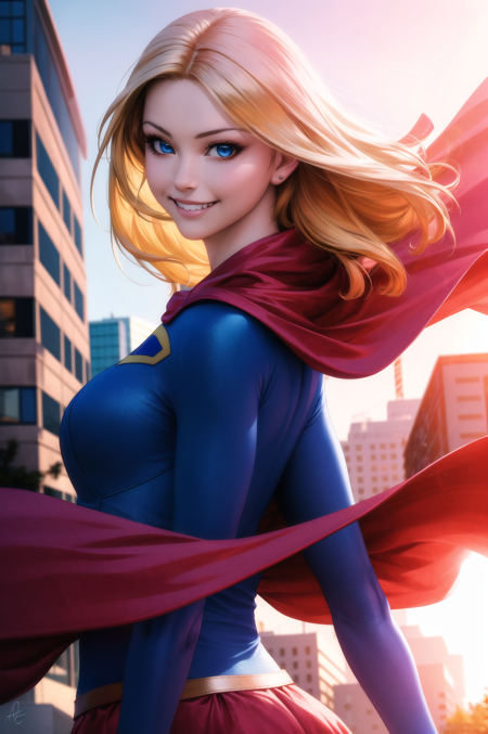 10072079-2844244690-artgerm, masterpiece, best quality, supergirl, 1girl, from behind, backlighting, blonde hair, blue eyes, blue shirt, blurry, blu.png